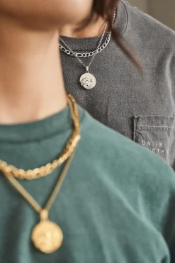 UN:IK Essentials Waves Pendant Necklace - Silver / Gold