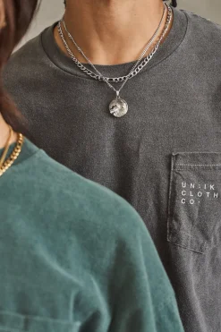 UN:IK Essentials Waves Pendant Necklace - Silver / Gold