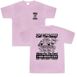Gordos Pizzeria World Famous Gordos 'Call The Gang' Vintage Washed Tee - Pink