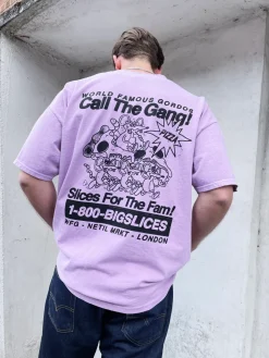 Gordos Pizzeria World Famous Gordos 'Call The Gang' Vintage Washed Tee - Pink