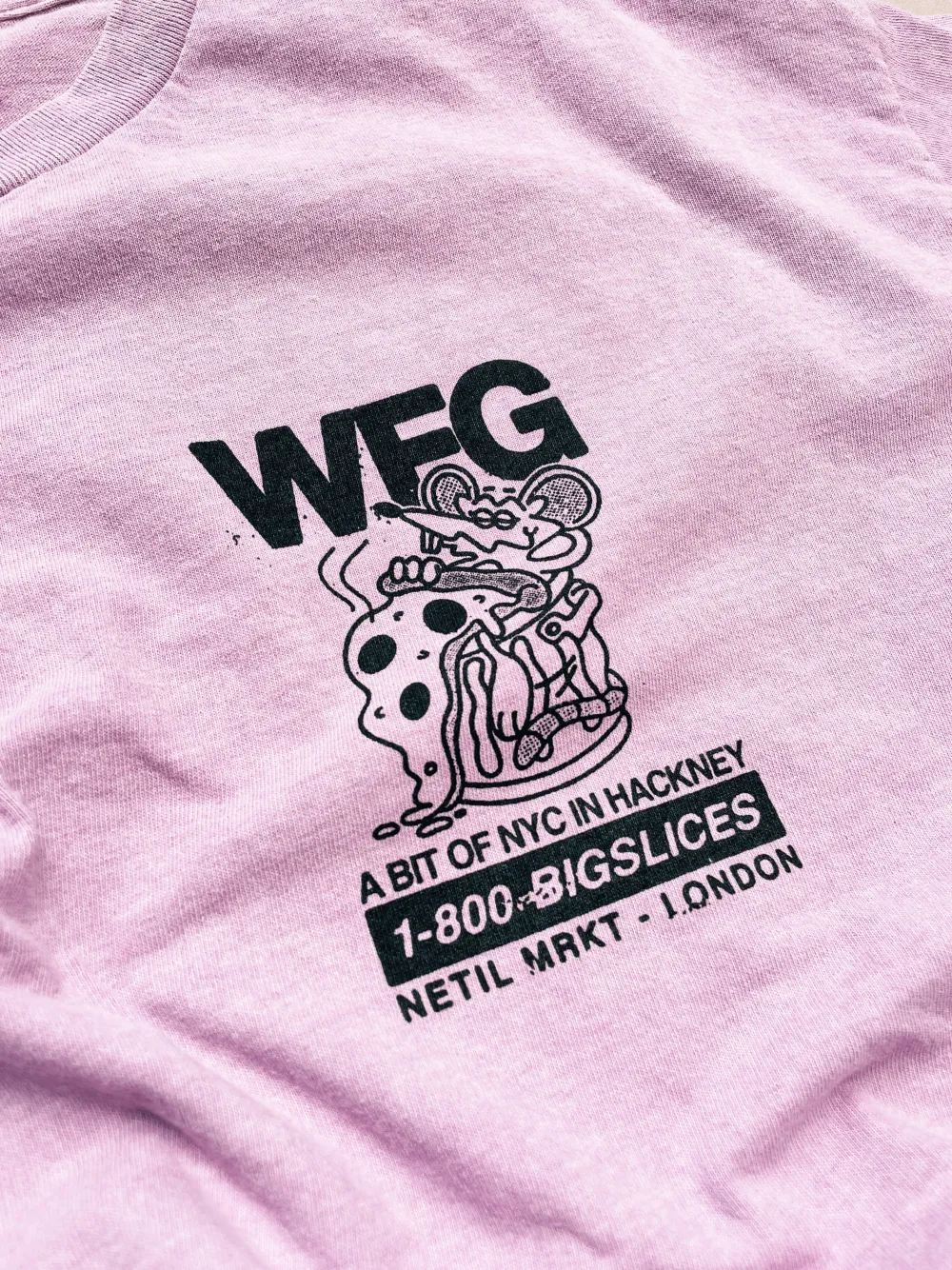 Gordos Pizzeria World Famous Gordos 'Call The Gang' Vintage Washed Tee - Pink