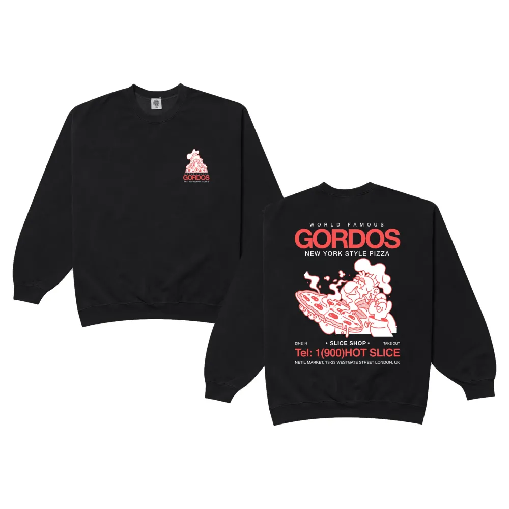Gordos Pizzeria World Famous Gordos 'Gordos' Sweater - Black
