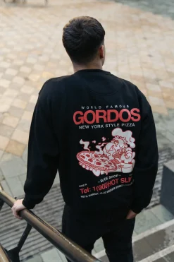 Gordos Pizzeria World Famous Gordos 'Gordos' Sweater - Black