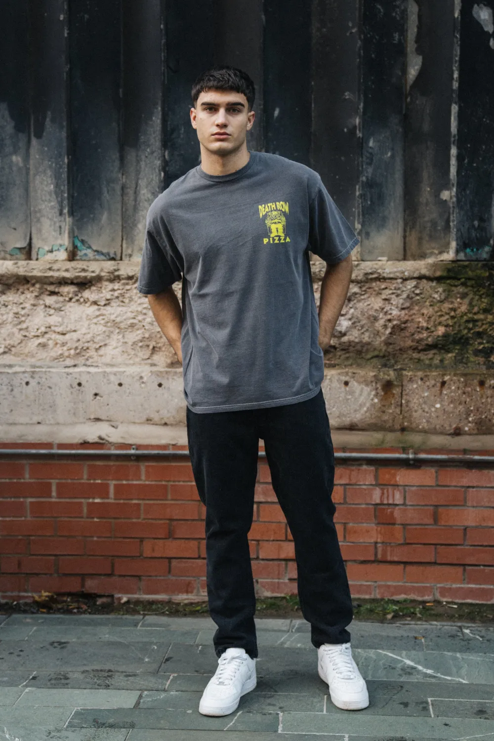 Gordos Pizzeria World Famous Gordos 'Last Slice' Vintage Washed Tee - Black