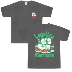 Gordos Pizzeria World Famous Gordos 'Legalize Marinara' Vintage Washed Tee - Black