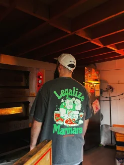Gordos Pizzeria World Famous Gordos 'Legalize Marinara' Vintage Washed Tee - Black