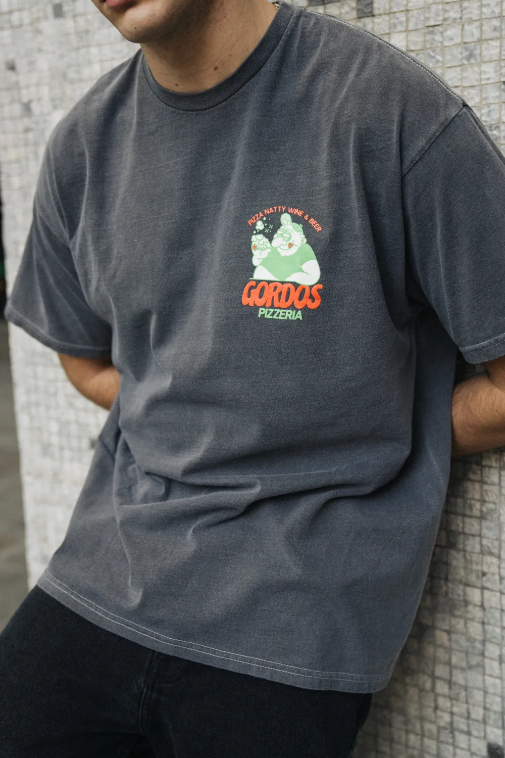 Gordos Pizzeria World Famous Gordos 'Legalize Marinara' Vintage Washed Tee - Black