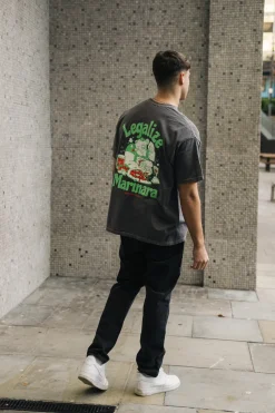 Gordos Pizzeria World Famous Gordos 'Legalize Marinara' Vintage Washed Tee - Black