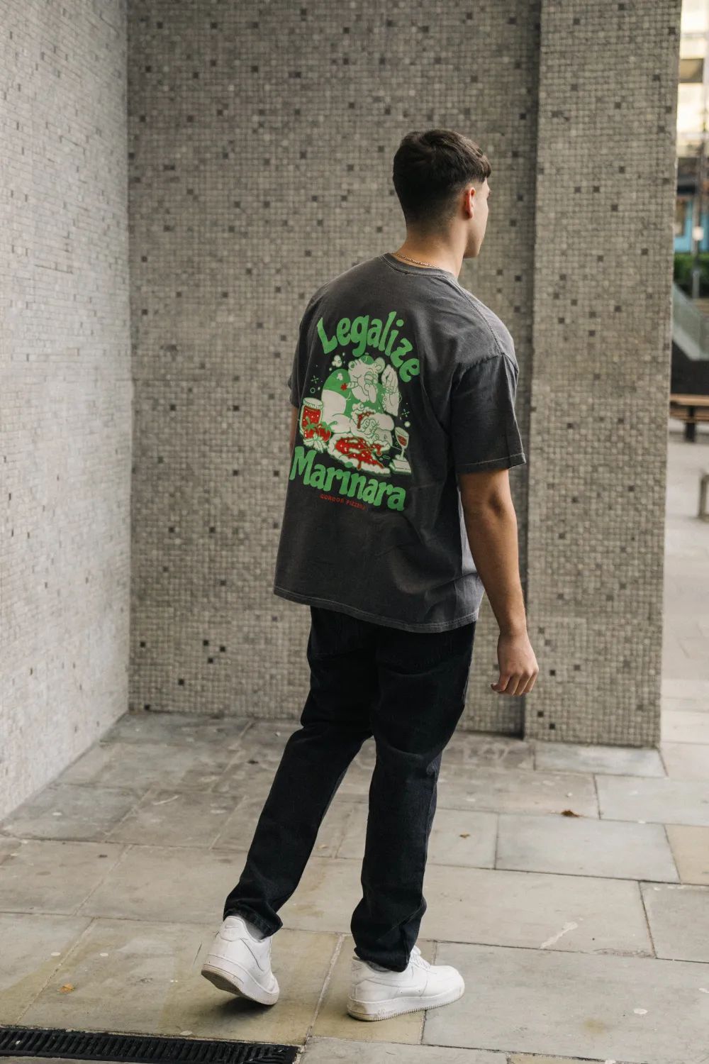 Gordos Pizzeria World Famous Gordos 'Legalize Marinara' Vintage Washed Tee - Black