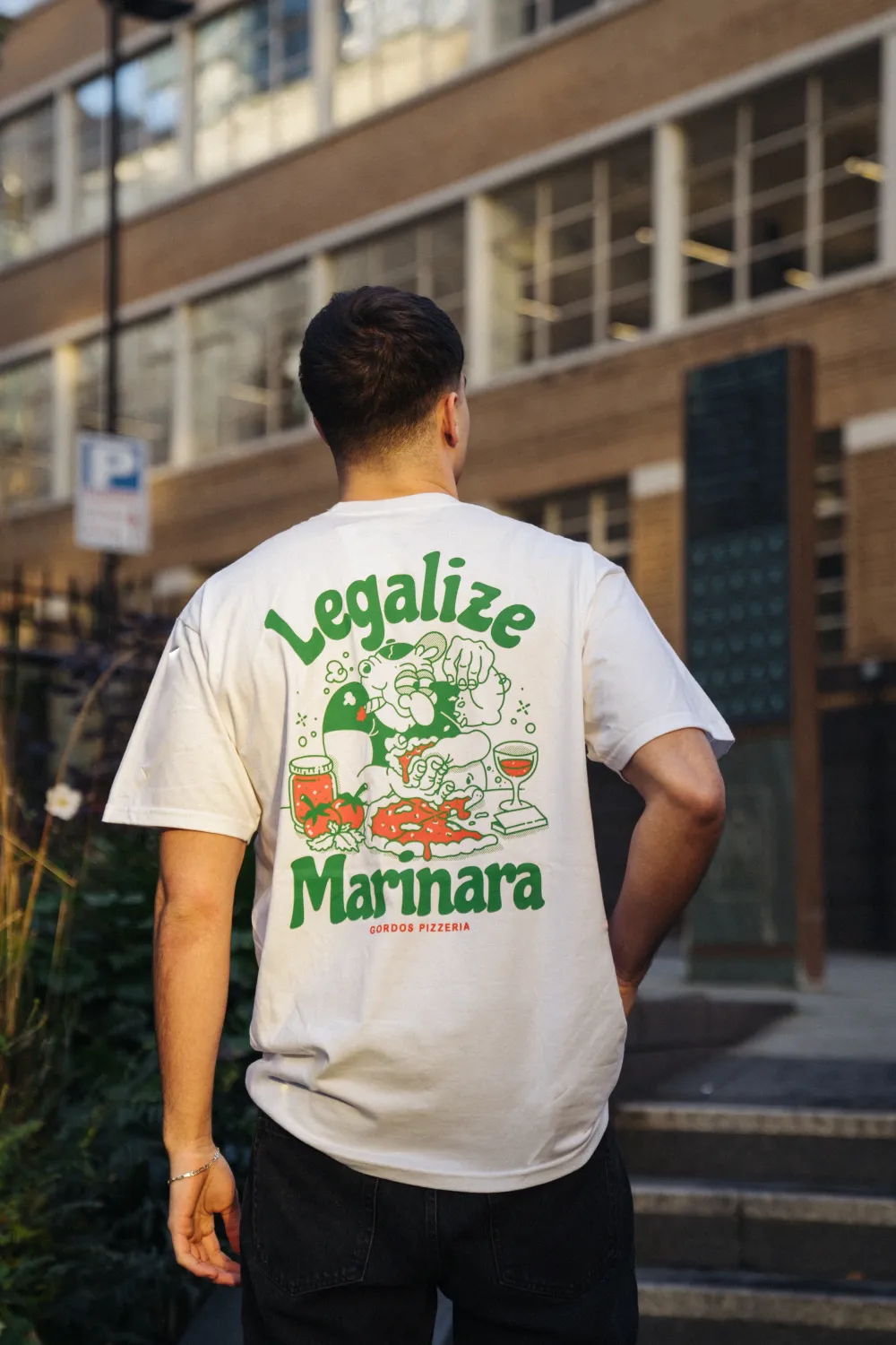 Gordos Pizzeria World Famous Gordos 'Legalize Marinara' Tee - White