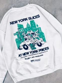 Gordos Pizzeria World Famous Gordos 'NYC Slices' Washed Sweater - Grey