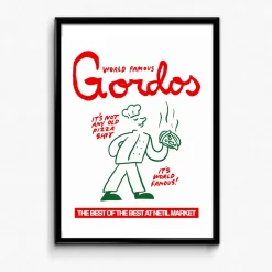 Gordos Pizzeria World Famous Gordos x Hephee 'World Famous' Art Print